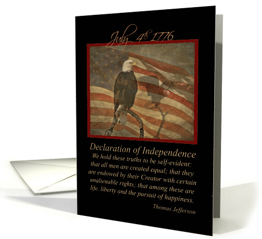 4th of July Independence Day Distressed Flag and Eagle card (1622830)