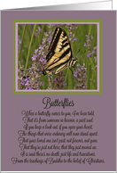 Spiritual, Metaphysical New Age Sympathy Butterflies Poem card