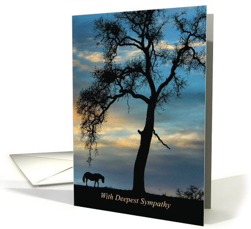 Horse and Oak Tree Sympathy You are in My Thoughts card (1632530)