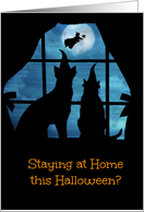 Halloween Covid 19 Corona Virus Staying at Home Halloween Cat and Dog card