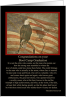 Vintage Eagle and Flag Congratulations on Boot Camp Graduation card