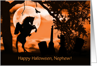 Happy Halloween Nephew Headless Horseman Customizable card