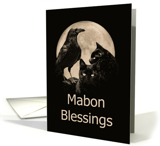 Wicca Mabon Autumn Equinox Blessings with Black Cats... (1642052)