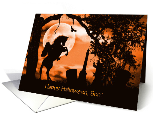 Headless Horseman Happy Halloween for Son Customize card (1642578)