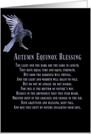 Raven or Crow Autumn Equinox Mabon Blessings with Poem card