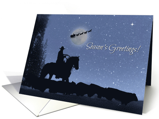 Season's Greeting Cowboy Country Western Cattle Drive and... (1649114)