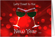 Funny Wine Drink to the End of 2024 Happy New Year 2025 card