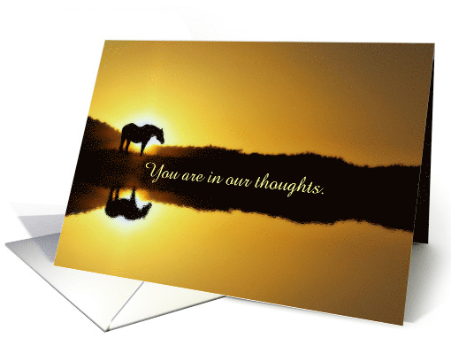 Horse and Sunrise Pretty Custom Thinking of You Sympathy card