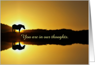 Horse and Sunrise Pretty Custom Thinking of You Sympathy card