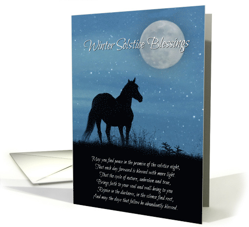 Winter Solstice Blessing With Horse and Moon card (1650590)