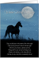 Winter Solstice Blessing With Horse and Moon card