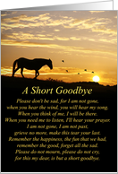 Sympathy Card with Horse in the Sunset and Sympathy Poem card