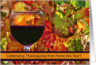 Covid 19 Corona Virus Thanksgiving Social Distancing Wine card