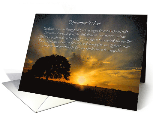 Summer Solstice Midsummers Eve Blessing Poem with Sun and... (1662156)