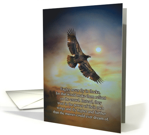 Golden Eagle in Sun Congratulations on Graduating card (1662296)