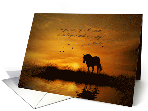 Encouragement Lao Tzu Famous Quote a Thousand Miles Horse... (1662310)