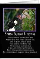 Ostara Spring Equinox Blessing Butterfly and Cute Puppy card