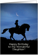 Happy Birthday Country Western Cowgirl Daughter Customizable card