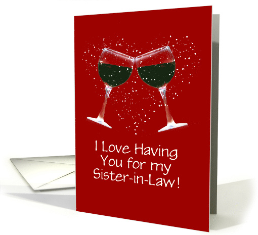 Happy Birthday Sister In Law Funny Wine Themed Humor Custom card