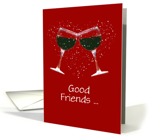 Wine Friends Customizable Funny Friendship card (1671608)