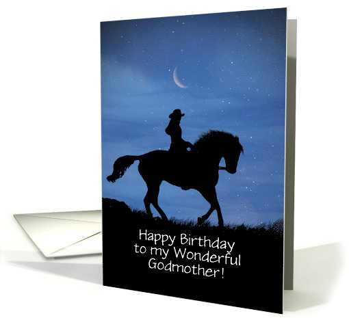 Godmother Happy Birthday Country Style with Horse Rider... (1672602)