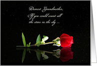 Happy Mother’s Day to Grandmother Customizable Rose and Stars card