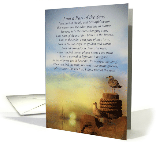 Nautical Sympathy Spiritual with Sailboat and Seagulls card (1678402)