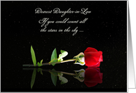 Mother’s Day for Daughter in Law Custom Cover Red Rose and Stars card