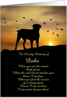 Custom Name Dog Sympathy with Spiritual Poem card