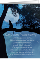 Sympathy Spiritual Poem Cat and Moon Stars card