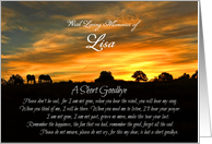 Custom Spiritual Sympathy with Horses in the Countryside and Sunrise card