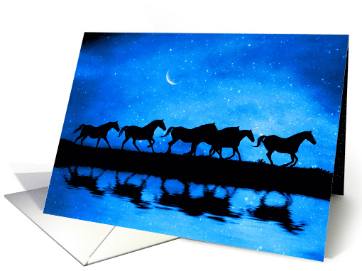 Winter Solstice Blessings with Galloping Horses Water... (1690144)
