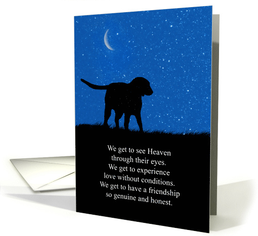 Dog Sympathy Spiritual Loss of Dog Moon and Stars card (1690320)