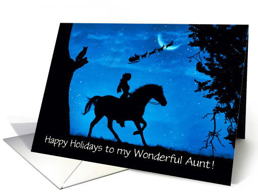 Aunt Happy Holidays Christmas Horse Rider Nature with... (1703862)