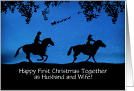 First Christmas as a Married Couple Newlywed Country Western Custom card