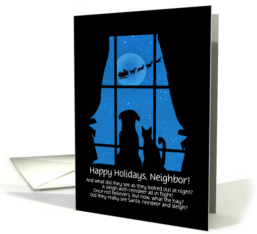 Neighbor Cute and Fun Custom Holiday with Cat and Dog... (1712660)