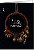 Happy Birthday Dreamcatcher with Moon and Stars Custom Nephew card