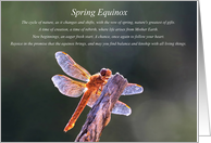 Spring Equinox with Dragon Fly and Poem card