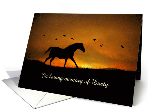 Horse Sympathy with Custom Name Spiritual Loss of Horse card (1722716)