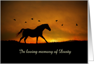 Horse Sympathy with Custom Name Spiritual Loss of Horse card