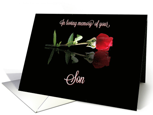 Sympathy for loss of Son Single Rose card (1723198)