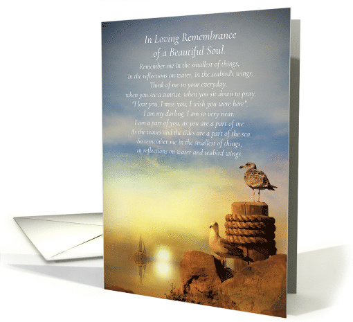 Anniversary of Death Remembrance of A Beautiful Soul Spiritual card