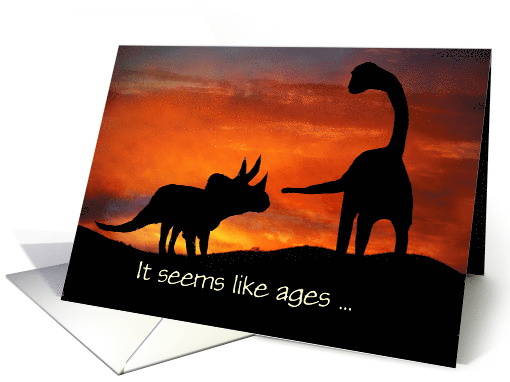 Hello Funny Dinosaur Custom Text Hi card (1725614)