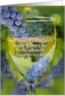 Daughter In Law Mothers Day with Wine and Grapes card