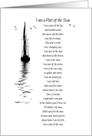 Sympathy Sailboat and Ocean Spiritual Poem with Birds card