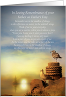 Father Remembrance on Fathers Day Spiritual Coastal with Sailboat card