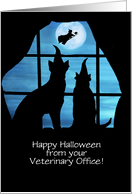 Halloween Greetings From Veterinary Vet Clinic Office Custom Cover card