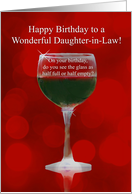 Daughter In Law Funny Wine Birthday card