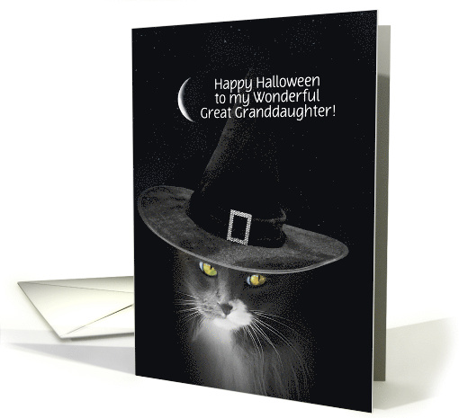 Great Granddaughter Halloween Cute Kitty Cat witch Witch... (1735546)