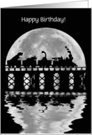 Happy Birthday Train and Dinosaurs Cute Boy’s Custom Happy Birthday card